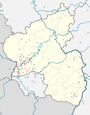 Karte von Landkreis Trier-Saarburg mit Markierungen für die einzelnen Unterstützenden